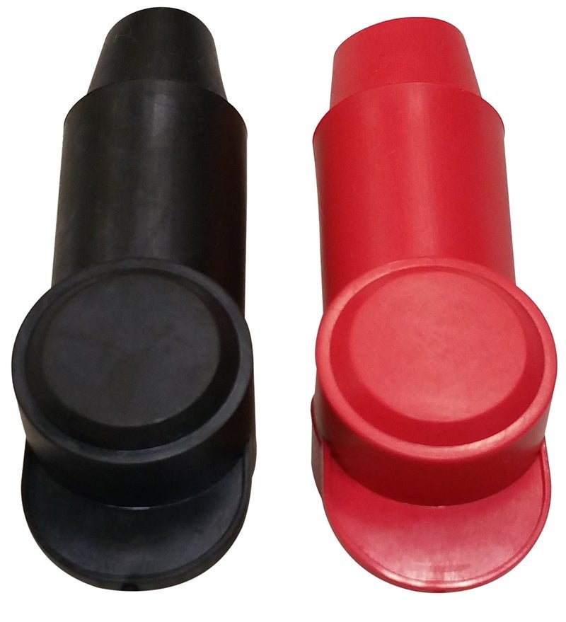 JQuad (Red & Black) 3/8" Stud Terminal Cover - Electrical Battery Connection Insulator (2 Pack) - Image 3